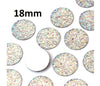 CA868 - 10 pcs Druzy Resin Embellishment Cabochons Clear Multicolor Iridescent - 18mm - Dome Style