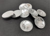 CA581 - 10 pcs Resin Embellishment Druzy Cabochons Silver Clear Multicolor - 30mm (1.18 inch)