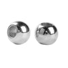 BD242 - 100 pcs Silver Tone Smooth Ball Spacer Beads - 10mm - Large Hole: 4.7mm - Fits European Cords and Paracord!