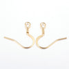 E467 - 10 pcs. Golden 304 Stainless Steel Spring Flat Earring Hooks - 18.5mm x 18mm - Tarnish Resistant!