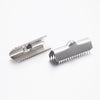 CR043 - 10 pcs 304 Stainless Steel Smooth Ribbon Crimps End Caps - 25mm x 9mm - Great for 1" Ribbons &amp; Cords! Hypoallergenic! Tarnish Resistant!