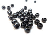 BD586 - 100 pcs Black Gunmetal Smooth Ball Spacer Beads - 10mm - Large Hole: 4.7mm - MATTE
