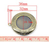 P957B - 4 pcs Antique Bronze Ornamented Pendant Photo Locket Box Pendants - For 20mm and 24mm Settings - 36mm X 32mm- Fits 20mm Settings &amp; 24mm Settings