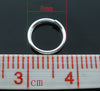 J164A - 100 pcs Double Rings - Silver Plated Split Jump Rings - 8mm - 21 Gauge