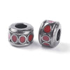 BD684 - 20 pcs Gunmetal Metal Cylinder Rondelle Spacer Beads - 10mm - Large Hole: 4.5mm - Fits European Cords and Paracord!