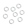 J079 - 5 pcs 925 Sterling Silver Open Jump Rings - 4mm - 22 Gauge - Platinum Plated