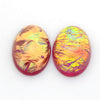 CA548 - 10 pcs Resin Embellishment Oval Cabochons - Assortment - Variety Pack - 25x18mm - 25mm x 18mm - 18x25mm - Mosaic Opal Opalite Imitation