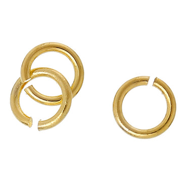 J152 - 500 pcs Gold Plated 18K Open Jump Rings - 3mm - 25 Gauge (0.5mm thick) - Hole Size: 2.1mm