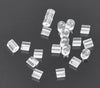 E526 - 1000 pcs (500 Pairs) Clear Rubber Earring Back Stoppers - 3mm x 3mm - Cylinder Shape - Hole Size: 0.5mm