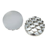 CA282 - 10 pcs Mermaid Fish Scales Resin Carved Embellishment Cabochons Silver White Clear - 10mm