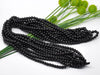 BD279 - 5mm Black Glass Pearl Imitation Round Beads - 32 inch strand - Approx. 185 pcs per strand - Hole Size: 1mm