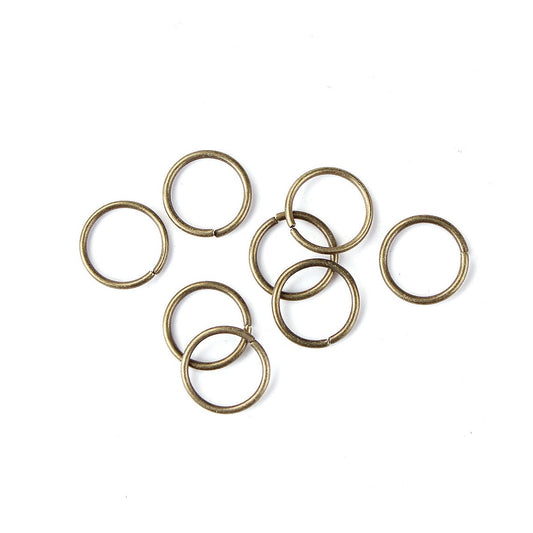 J301B - 500 pcs Antique Bronze Open Jump Rings - 16mm - 15 Gauge (1.5mm Thick)