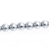 BD159 - 54 pcs. - 8mm Silver Hematite Round Beads - 15.75 inch strand - 1mm Hole Size