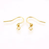 E759 - 50 pcs (25 pairs) 304 Stainless Steel Golden Flat Earring Hooks - 19.5mm x 16mm - High Quality! Hole Size: 2mm