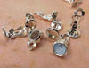 E999 - 10 pcs. Silver Plated Earring Clips Settings Hinged Bezels Cabochons - 8mm Glue Pad Setting