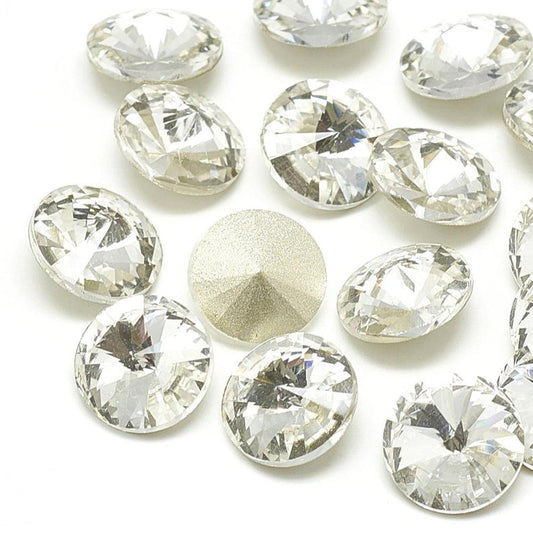 CA918 - 10 pcs. Glass Rhinestone Assortment Faceted Rhinestone Cabochons - Glass Pointed Back - 6mm