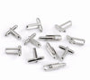 CU047 - Lot of 10 Silver Tone Cuff Links (5 pairs) - NO Glue Pad