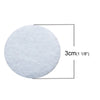P470 - 10pcs. White Nonwoven Circle Felt Oil Diffuser Pads - 30mm - Perfect for Oil Diffuser Round Circle Pendants Locket Box