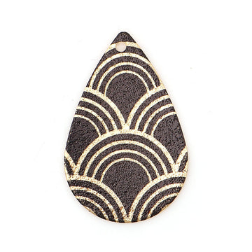 P1041 - 10 pcs Gold Plated Multicolor Teardrop Metal Enamel Dangle Charms Pendants - 28mm x 18mm - 1.1" - Clouds - Great for Earrings, Dangles!