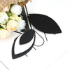 P905 - 10 pcs. Black White Black Faux Leather Dangle Charms Pendants - Leaf - Triple Layer - 71mm (2.8") - Great for Light Earrings or Dangles