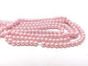 BD191 - 12mm Crepe Pink Blush Glass Pearl Imitation Round Beads - 16 inch strand - Approx. 35 Beads Hole Size: 1mm