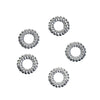 J067A - 1000 pcs Silver Tone Twisted Soldered Connector Closed Jump Rings - 5mm - 18 Gauge (1mm Thick)