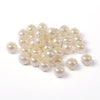 BD640 - 100 pcs Ivory Smooth ABS Plastic Ball Spacer Beads - 12mm - Large Hole: 5mm