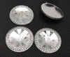 CA581 - 10 pcs Resin Embellishment Druzy Cabochons Silver Clear Multicolor - 30mm (1.18 inch)