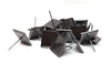 E468 - 10 pcs. Gunmetal Square Earring Posts Studs Settings Bezels Cabochons Tacks- 12mm x 12mm Glue Pad Setting - Spike Frame