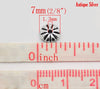 BD290 - 100 pcs Antique Silver Snowflake Daisy Spacer Beads- 7mm