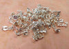 E999 - 10 pcs. Silver Plated Earring Clips Settings Hinged Bezels Cabochons - 8mm Glue Pad Setting
