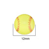 CA731 - 10 pcs Circle Softball Ball Sports Glass Round Dome Seals Tiles Cabochons - 12mm