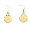 E309 - 10 pcs. Gold Plated Earring Dangle Hooks Settings Bezels Cabochons - 16mm Glue Pad Setting