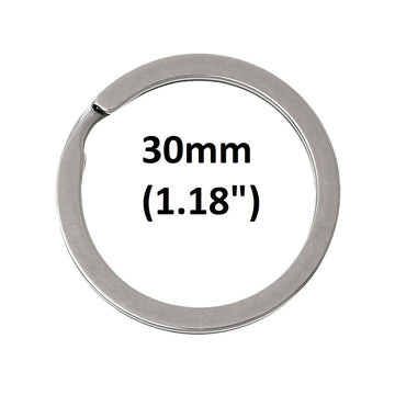 J122 - 10 pcs. 304 Stainless Steel Silver Tone Split Rings Key Rings - 30mm (1.18 inch) - Hypoallergenic! Tarnish Resistant! - 2.3mm Thick