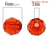 BD003 - 500 pcs Round Faceted Acrylic Spacer Beads - 6mm - Assortment