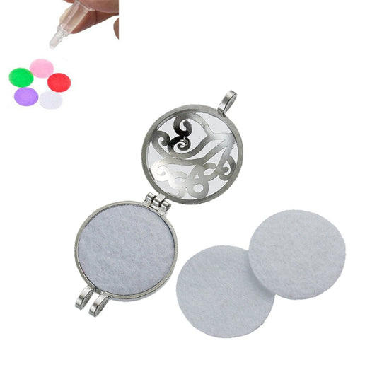 P470 - 10pcs. White Nonwoven Circle Felt Oil Diffuser Pads - 30mm - Perfect for Oil Diffuser Round Circle Pendants Locket Box