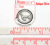 P073 - 1 pc. Antique Silver LARGE Letter "T" Alphabet Letter - 18mm x18mm - Wax Design