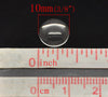 CA549A - Lot of 15 Circle Clear Round Glass Dome Seals Tiles - 10mm (0.4 in)