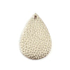P1122 - 10 pcs. Gold Faux Leather Dangle Charms Pendants - Teardrop - 56mm (2.2") - Great for Light Earrings or Dangles! Double-Sided