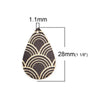 P1041 - 10 pcs Gold Plated Multicolor Teardrop Metal Enamel Dangle Charms Pendants - 28mm x 18mm - 1.1" - Clouds - Great for Earrings, Dangles!