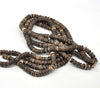 BD038 - 94 pcs - Coconut Brown Spacer Disc Disk Beads - 8mm - 1 strand - 40cm - 15 3/4 inch - Hole Size: 1mm