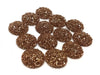 CA678 - 10 pcs Druzy Resin Embellishment Cabochons Sparkly Brown - 14mm - Dome Circle