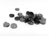 CA151 - 10 pcs Druzy Resin Embellishment Cabochons Dark Grey Gray Silver Gunmetal - 12mm Diameter - Circle - 5mm Thick