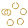 J152 - 500 pcs Gold Plated 18K Open Jump Rings - 3mm - 25 Gauge (0.5mm thick) - Hole Size: 2.1mm