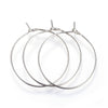 W029 - 20 pcs. 316L Surgical Stainless Steel Wine Charm / Earwire Hoop Rings - 25mm - 21 Gauge (0.7mm Thick) - Hypoallergenic! Tarnish Resistant!