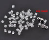 E526 - 1000 pcs (500 Pairs) Clear Rubber Earring Back Stoppers - 3mm x 3mm - Cylinder Shape - Hole Size: 0.5mm