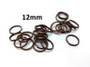 J287 - 100 pcs Double Rings - Antique Copper Split Jump Rings - 12mm - 0.6mm Thick