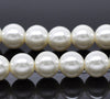 BD223- 12mm Ivory Glass Pearl Imitation Round Beads - 16 1/4 inch strand (Approx. 36 Beads)