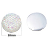 CA979 - 10 pcs Druzy Resin Embellishment Cabochons White Clear Multicolor - 10mm - Bubbles Style - Multicolor Shiny Drusy