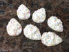 RC0028 - 10 pcs Druzy Resin Embellishment Cabochons White Multicolor - 18x13mm - Teardrop - 18mm x 13mm - 4.5mm Thick